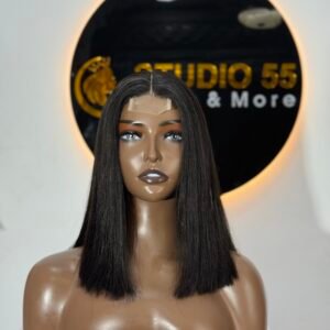2x6 Chinese Bone straight Wig Black 10"